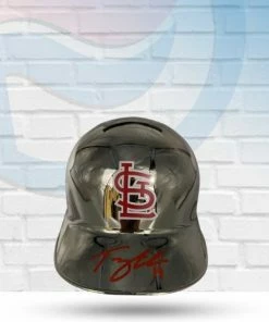 Fan Cave Sports Tommy Edman St Louis Cardinals Autographed Chrome Mini Helmet