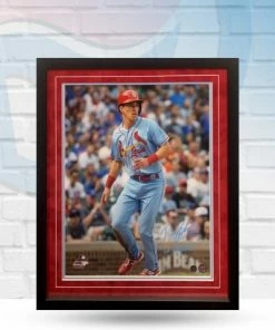 Fan Cave Sports Tommy Edman St Louis Cardinals Autographed Framed 16x20 Photo W/ "Go Cardinals" Inscription - COA