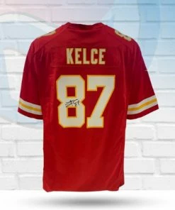Fan Cave Sports Travis Kelce Kansas City Chiefs Autographed Nike On Field Jersey - Beckett Autographed Memorabilia
