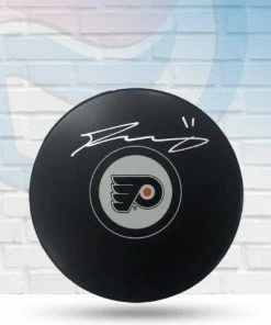 Fan Cave Sports Travis Konecny Philadelphia Flyers Autographed Logo Puck - JSA