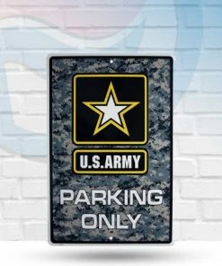 Michigan Wall Signs United States Army 12" X 18" Metal Reserved Parking Sign