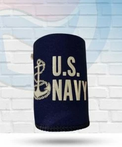 Michigan United States Navy Can Koozie