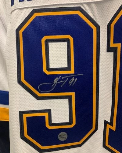 Fan Cave Sports Autographed Memorabilia Vladimir Tarasenko St Louis Blues Autographed Fanatics Away Jersey - COA 2 Fan Cave Sports Autographed Memorabilia Vladimir Tarasenko St Louis Blues Autographed Fanatics Away Jersey - COA