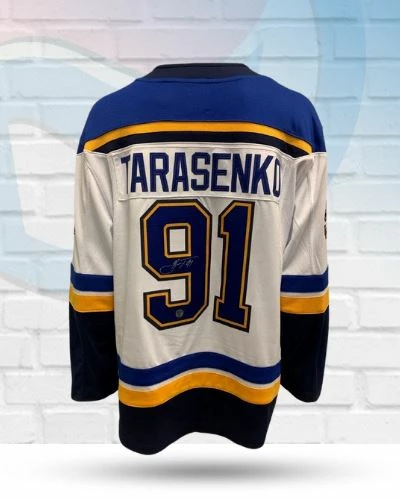 Fan Cave Sports Autographed Memorabilia Vladimir Tarasenko St Louis Blues Autographed Fanatics Away Jersey - COA 1 Fan Cave Sports Autographed Memorabilia Vladimir Tarasenko St Louis Blues Autographed Fanatics Away Jersey - COA