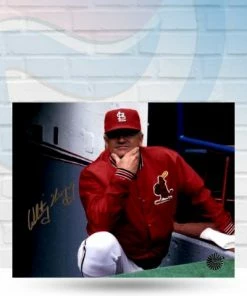 Fan Cave Sports Whitey Herzog St Louis Cardinals Autographed Coaching 8x10 Photo - COA Autographed Memorabilia