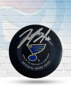 Fan Cave Sports Zach Sanford St Louis Blues Autographed 2020 Official Game Puck - COA Autographed Memorabilia
