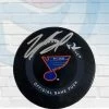 Fan Cave Sports Zach Sanford St Louis Blues Autographed Retro Official Game Puck - COA